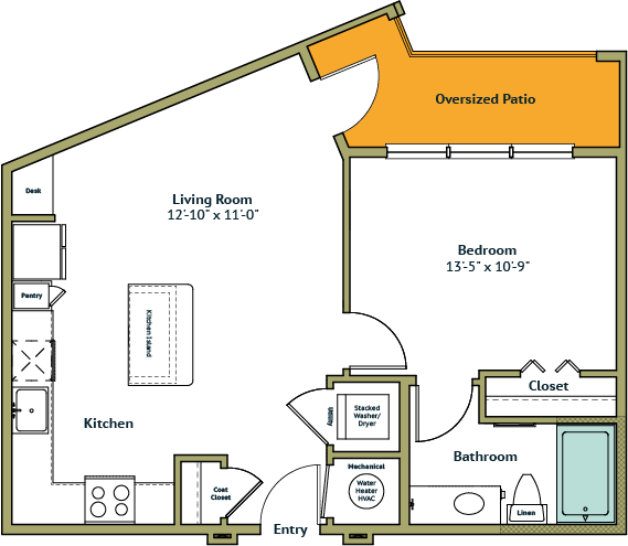 E1-B floorplan