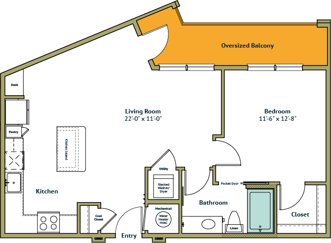 E1-C floorplan